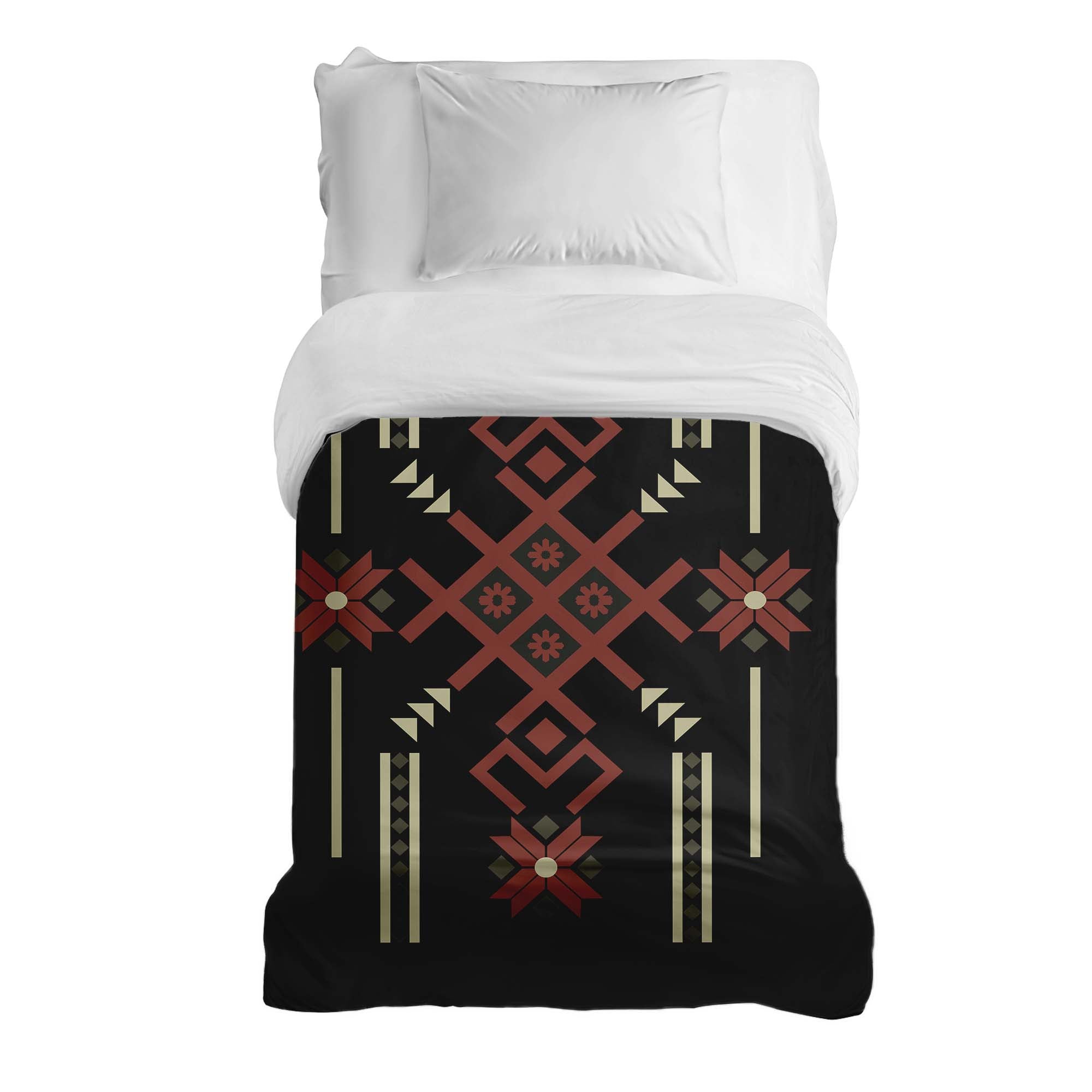 Couverture thérapeutique originale - Housse en coton avec grande flocon de neige