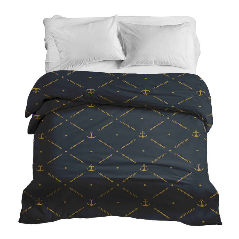 Original therapy blanket - cotton cover blue with anchor
