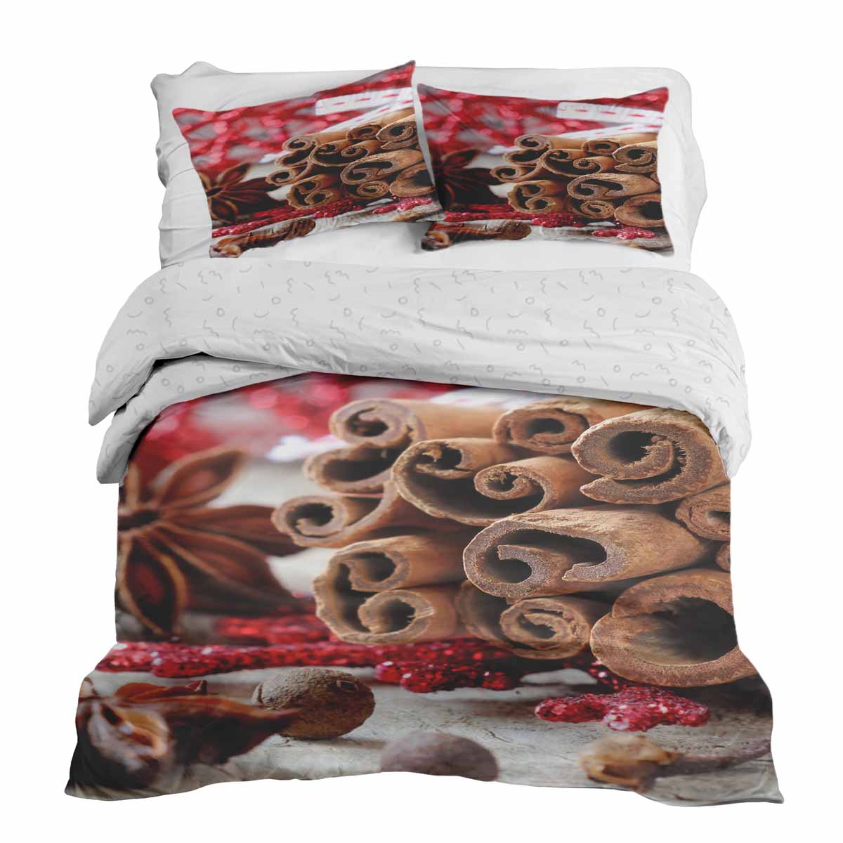 Therapy blankets bedding set with cinnamon sticks