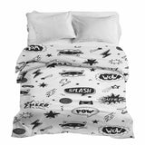 Original therapy blanket - cotton cover white superheroes