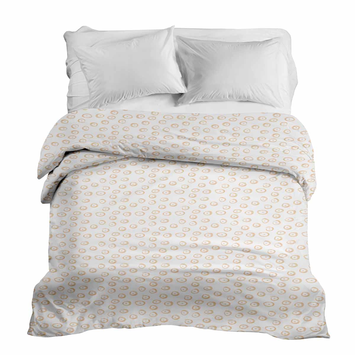 Couverture thérapeutique originale - Housse en coton avec cercles orange
