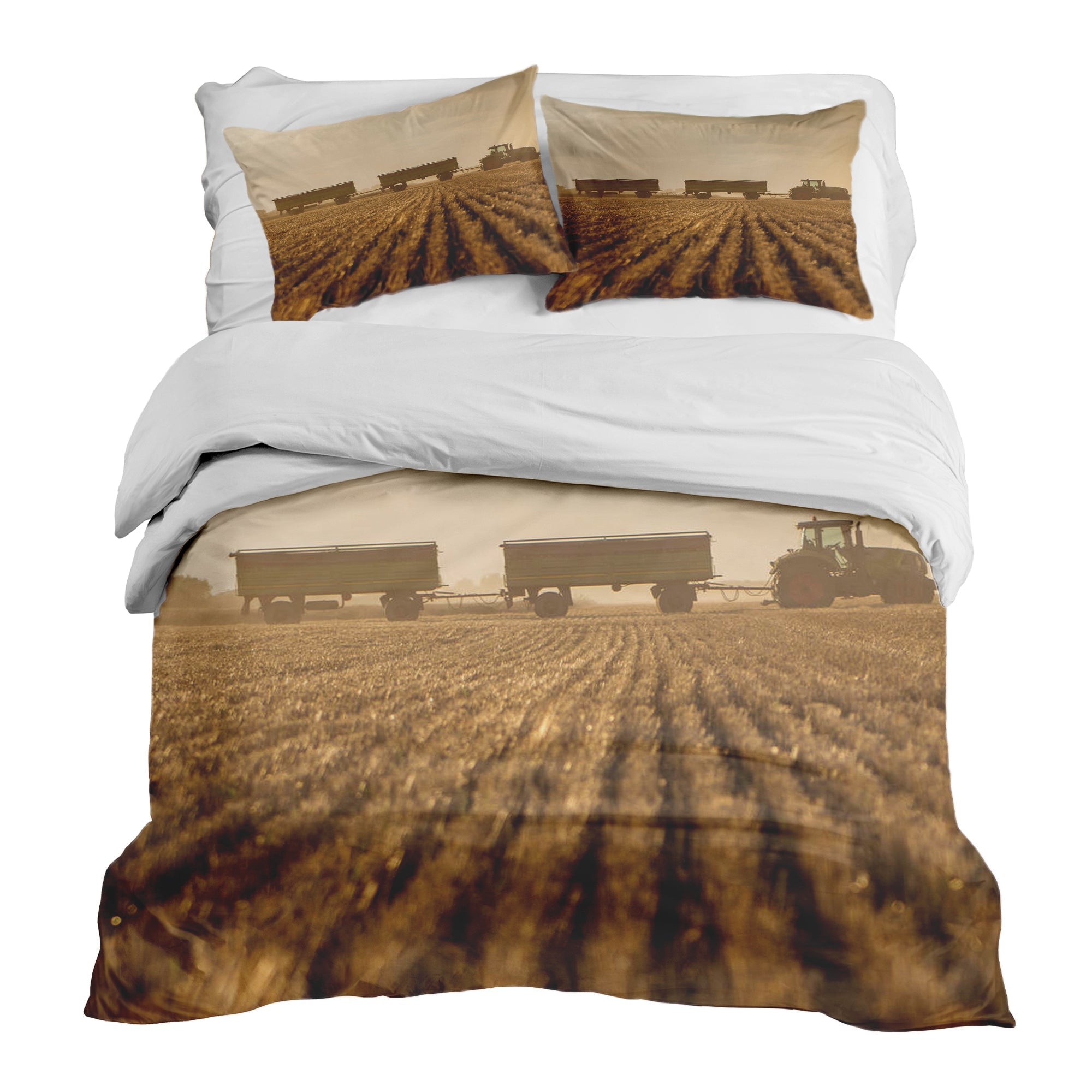 Therapy blankets bedding set brown field
