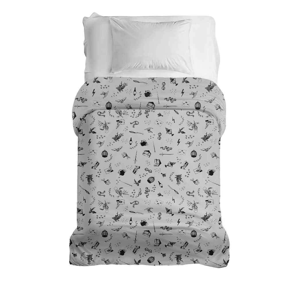 Couverture thérapeutique originale - Housse en coton gris Magie