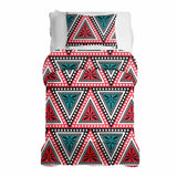 Therapy blanket and bedding set with colorful triangles