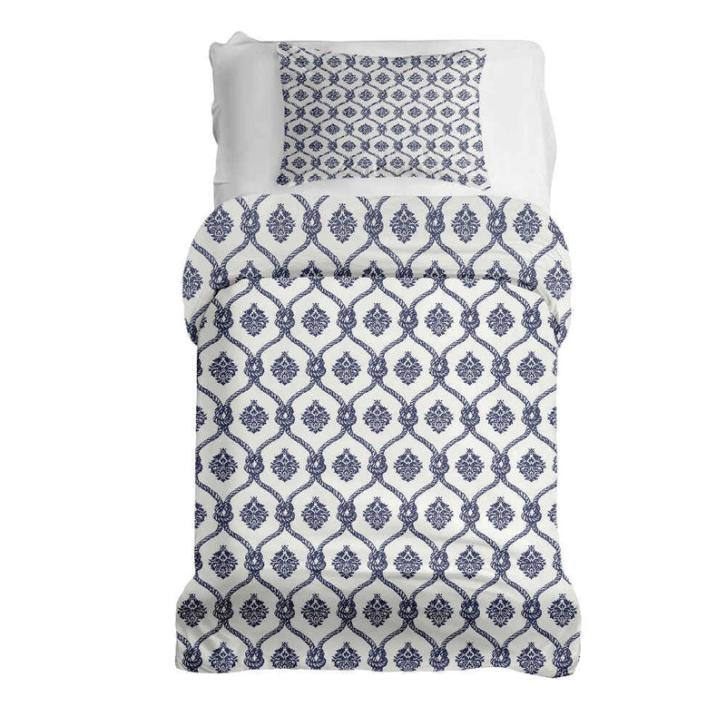 Therapy blankets and bedding set, blue sailor pattern.