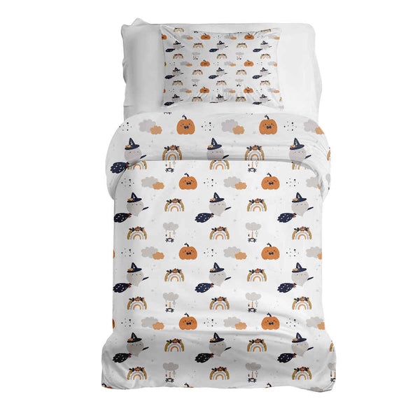 Therapy blanket bedding set, white, autumn.