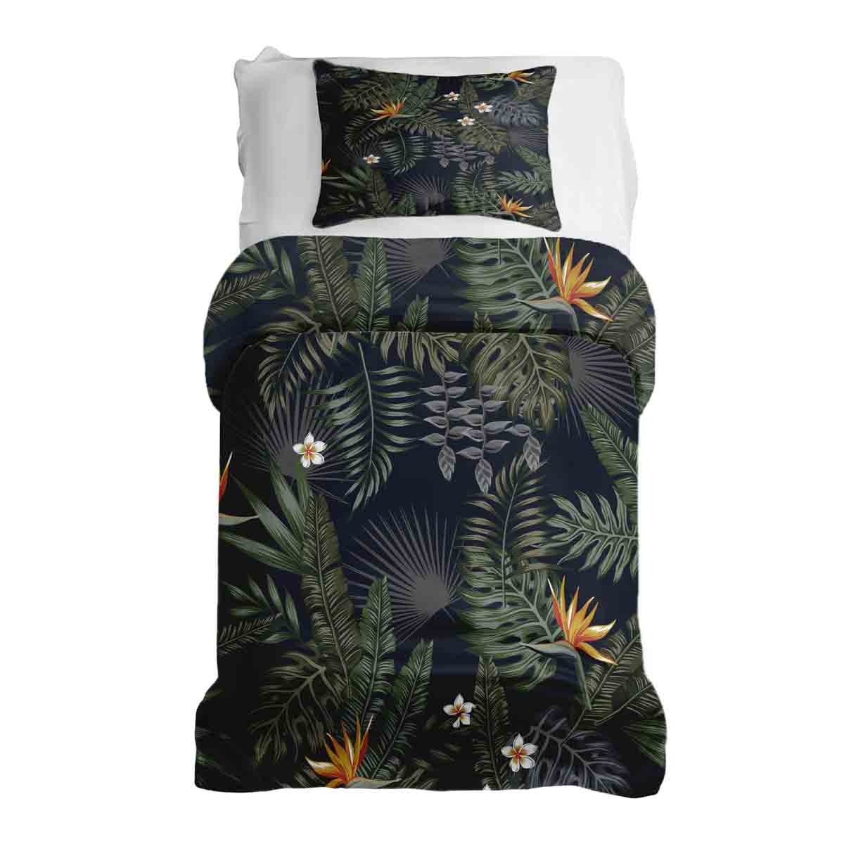 Ensemble de linge de lit et couverture thérapeutique Forêt tropicale