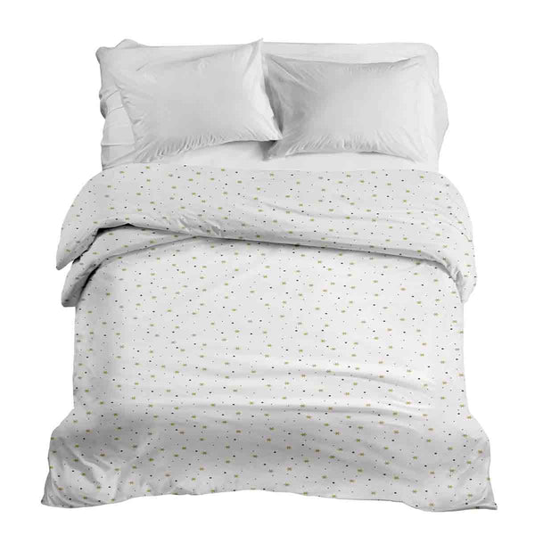 Original therapy blanket - cotton cover white with stars and dots