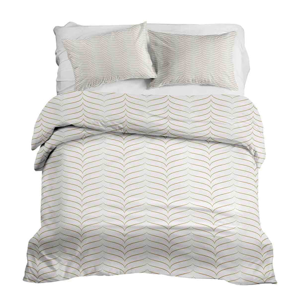 Therapy blanket bedding set with golden V-shape