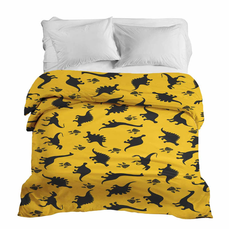 Original therapy blanket - cotton cover yellow with dinos