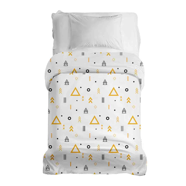 Original therapy blanket - cotton cover white with yellow triangles