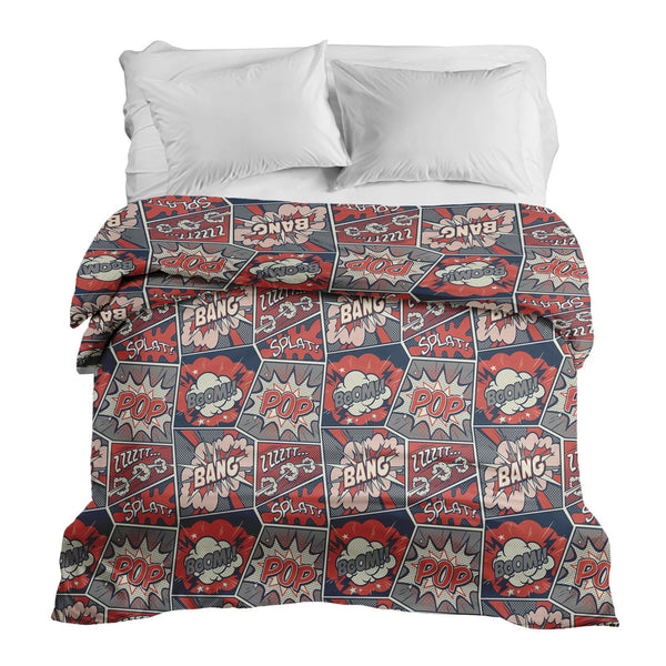 Original therapy blanket - cotton cover red with comic