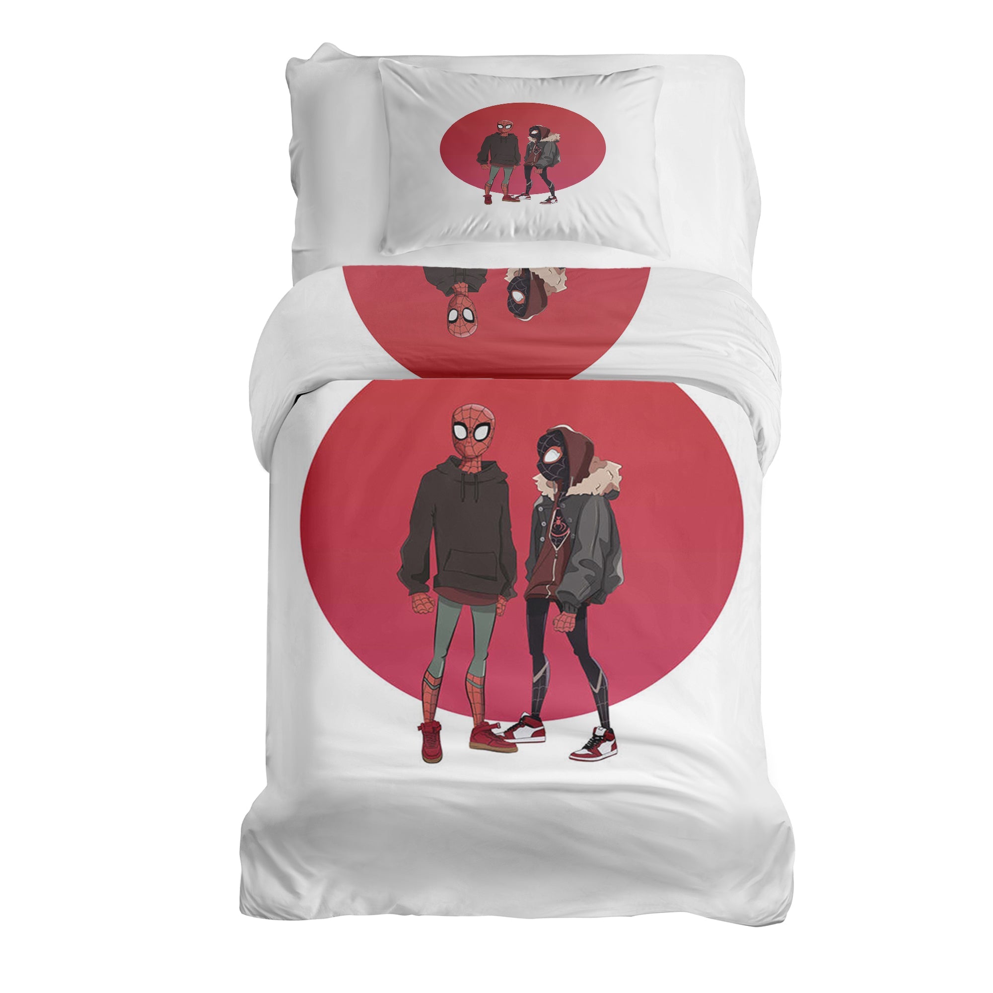 Ensemble de literie avec couverture thérapeutique blanc avec Spiderman
