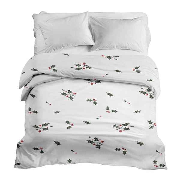 Original therapy blanket - cotton cover white mistletoe branches