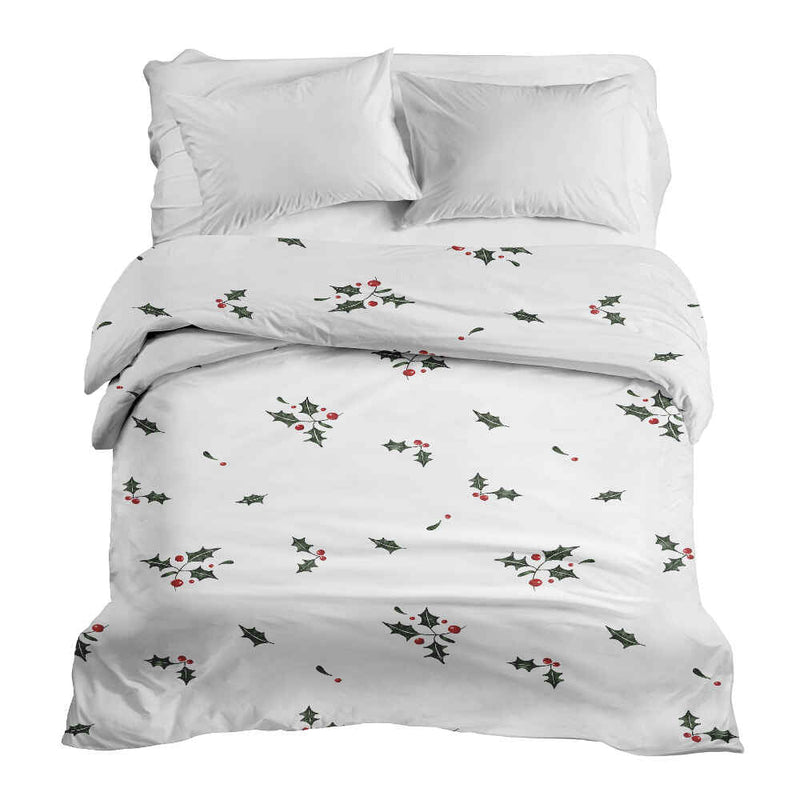Original therapy blanket - cotton cover white mistletoe branches