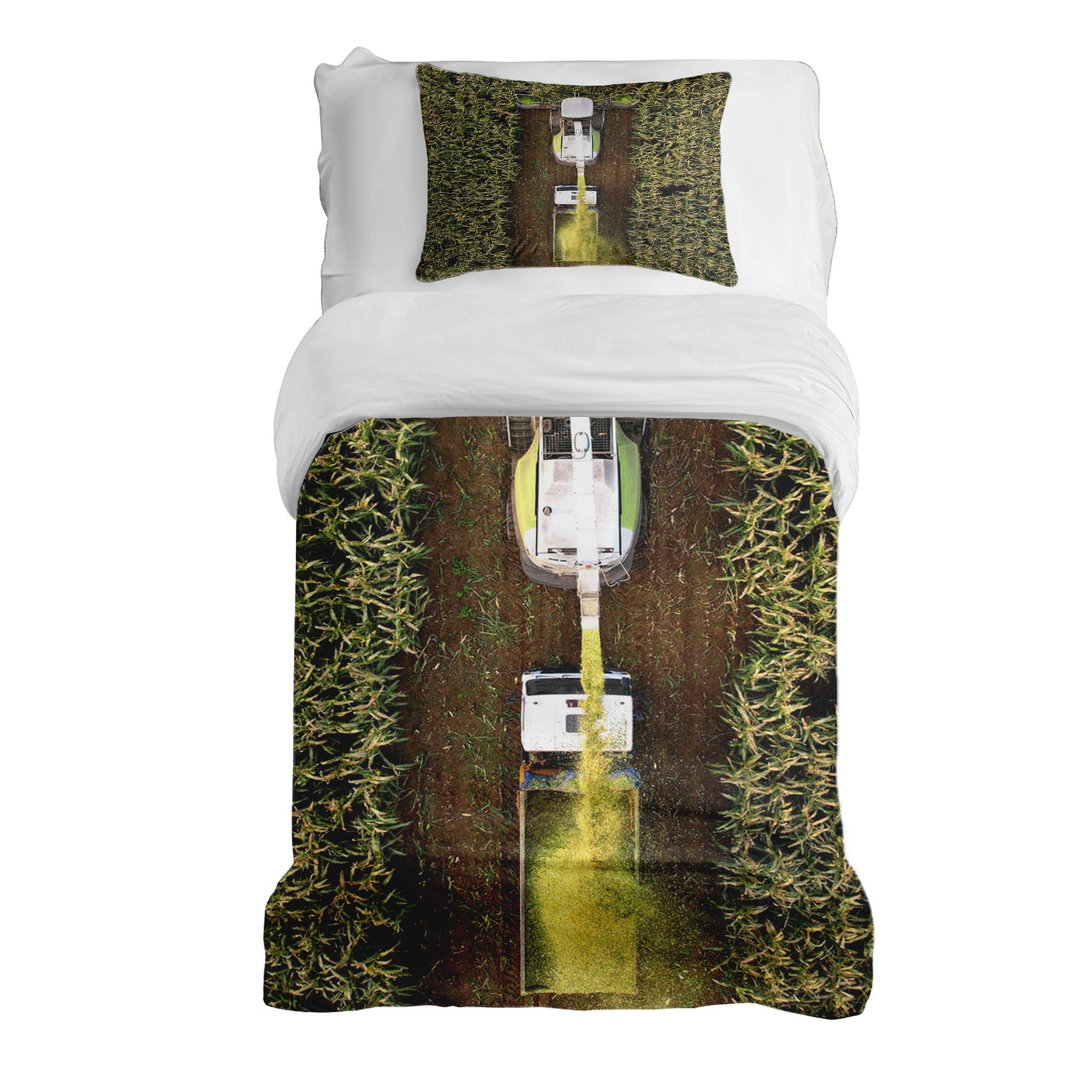 Therapy blankets bedding set green field