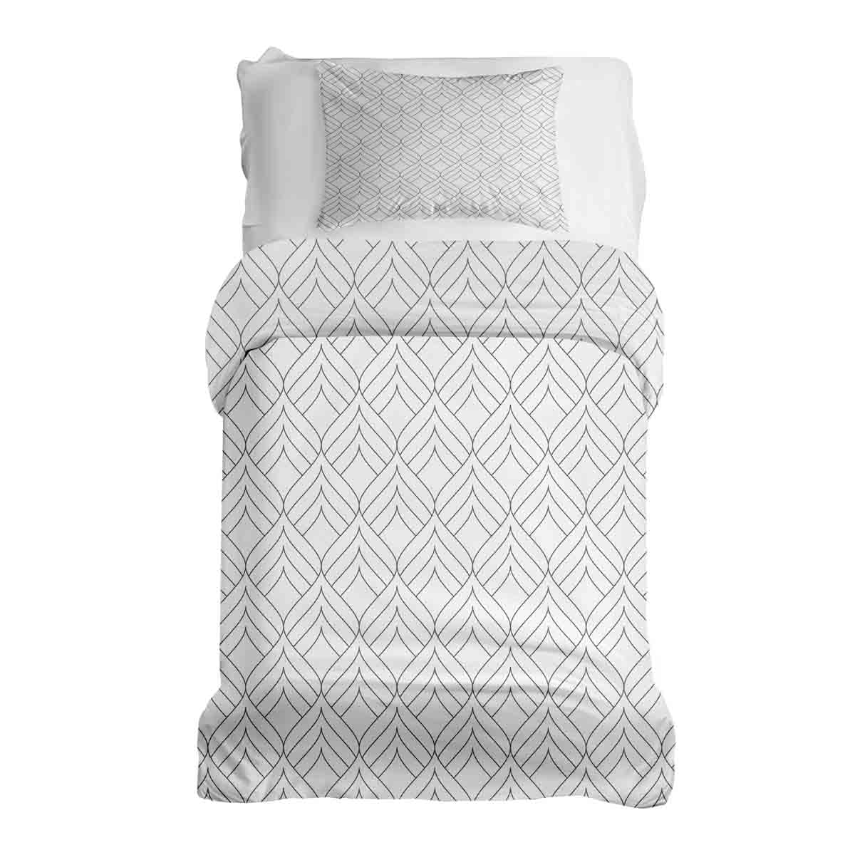 Therapy blankets bedding set white with 3D shapes