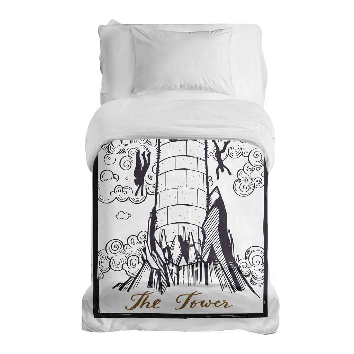 Couverture thérapeutique originale - Housse en coton blanc avec tour