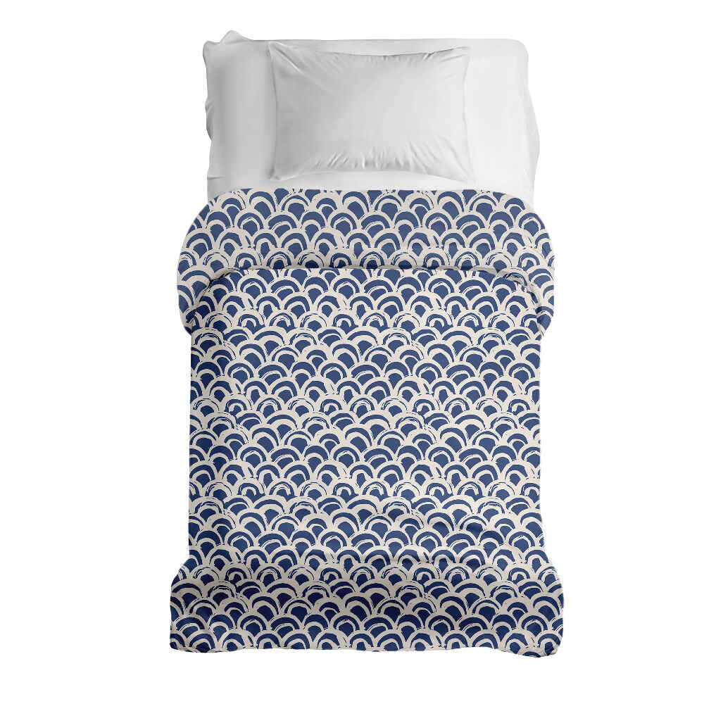 Original therapy blanket - cotton cover blue wave pattern