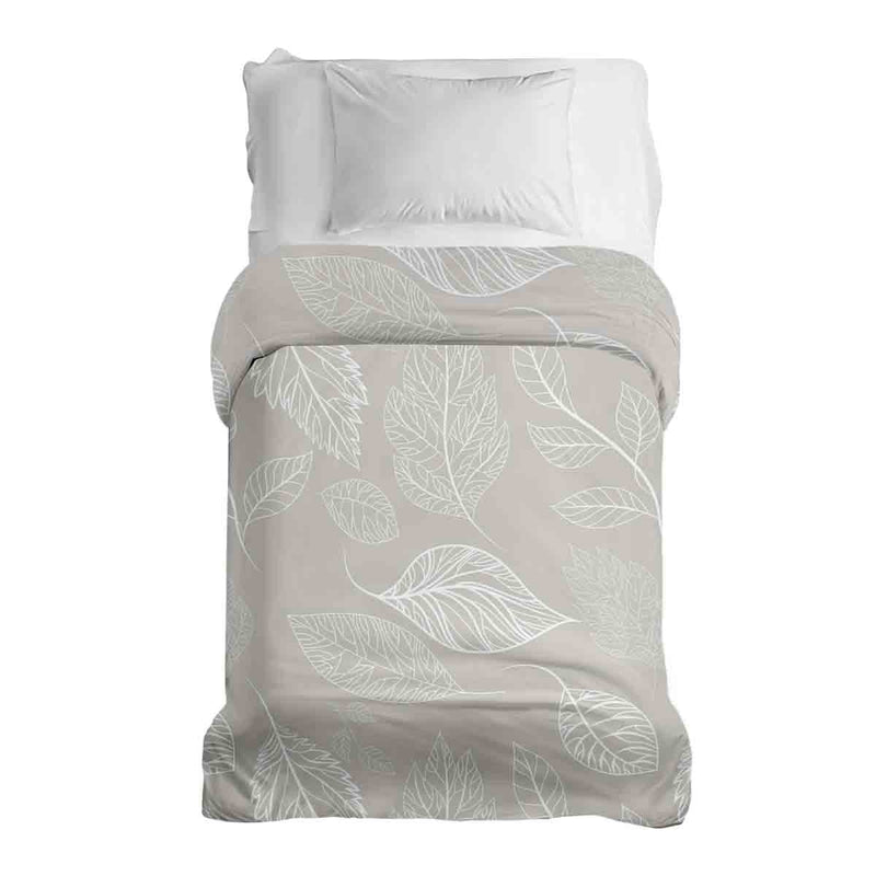 Original therapy blanket - cotton cover beige with light leaves