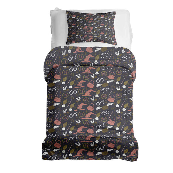 Therapy blanket bedding set, black, magic.