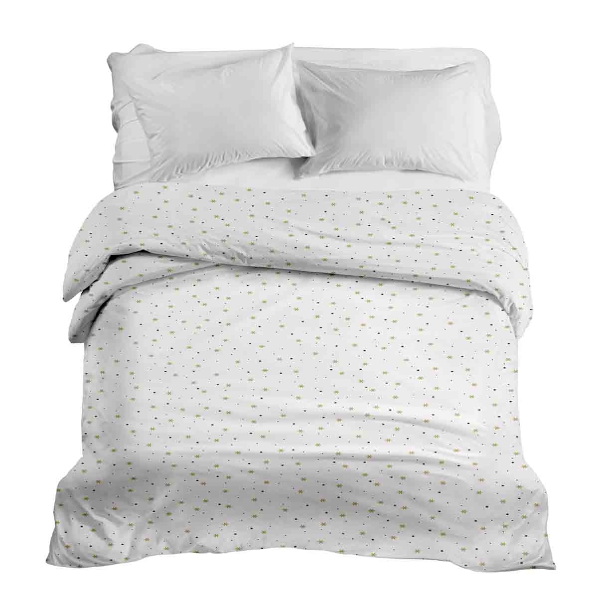 Original therapy blanket - cotton cover white with stars and dots