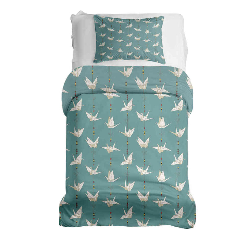 Therapy blankets bedding set origami swan