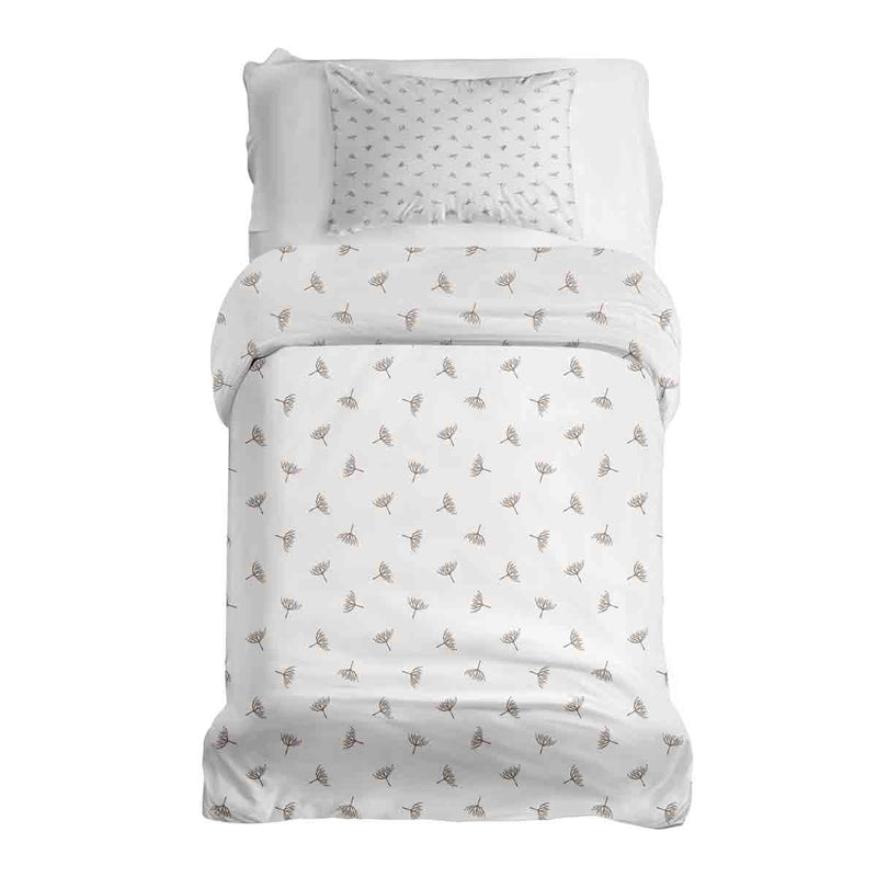 Therapy blankets and bedding set, white with small mistletoe branches.