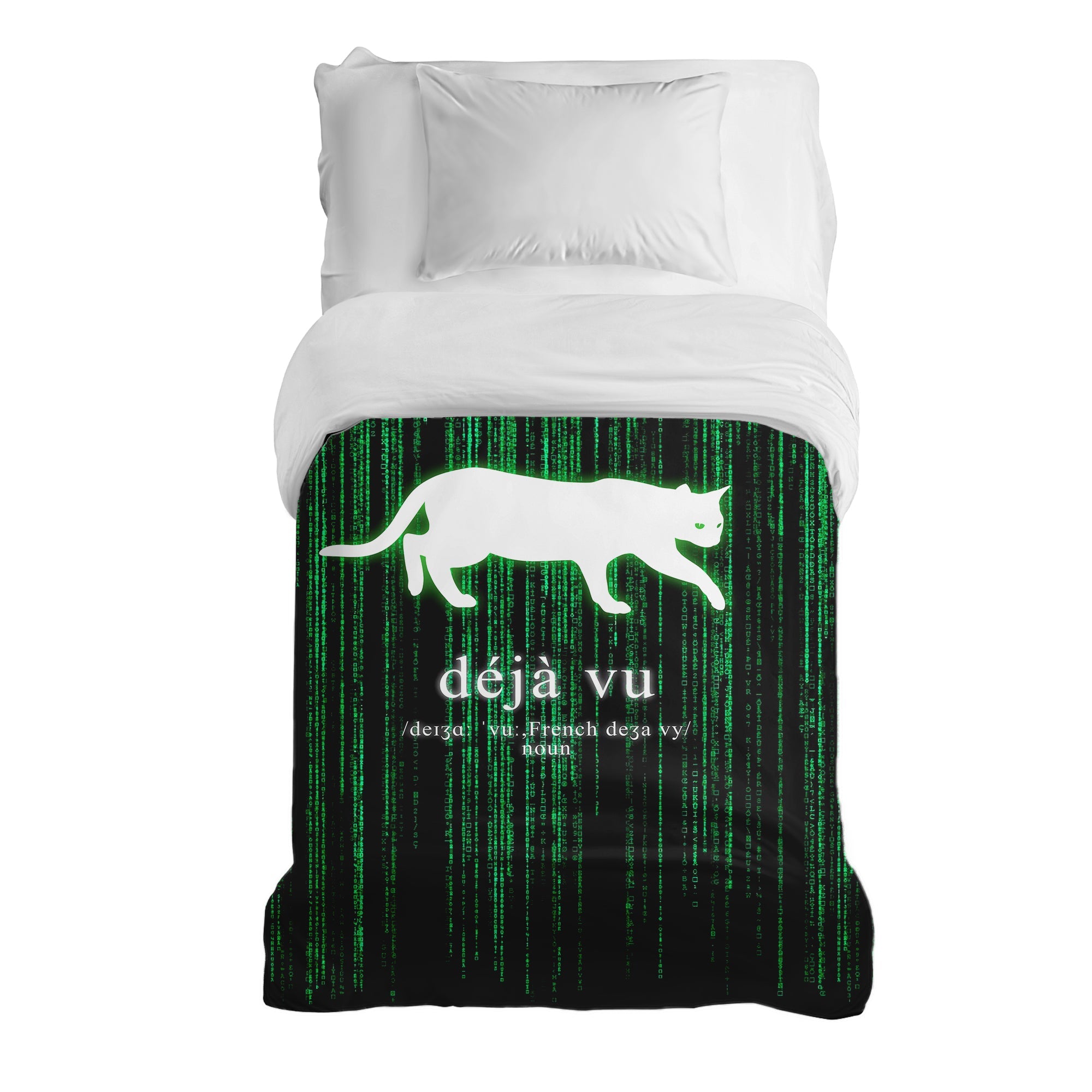 Couverture thérapeutique originale - Housse en coton verte Déjà-Vu