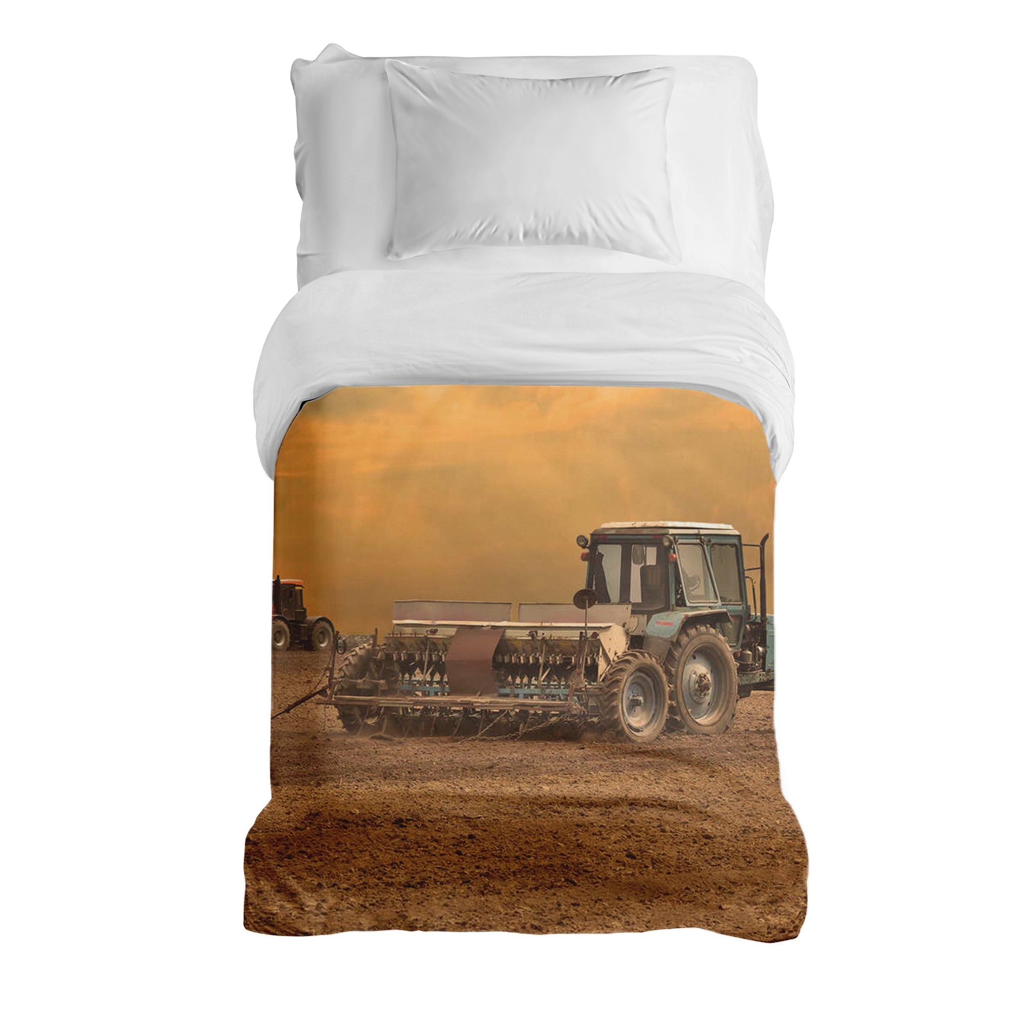 Original therapy blanket - cotton cover two tractors