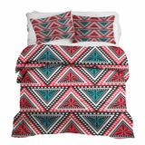 Therapy blanket and bedding set with colorful triangles