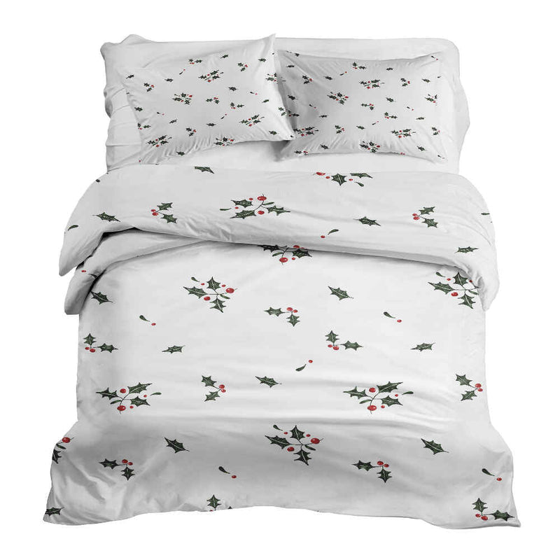 Therapy blankets bedding set white mistletoe