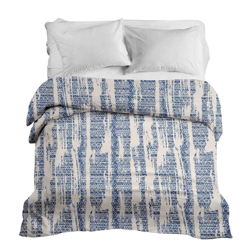 Original therapy blanket - cotton cover with blue pattern
