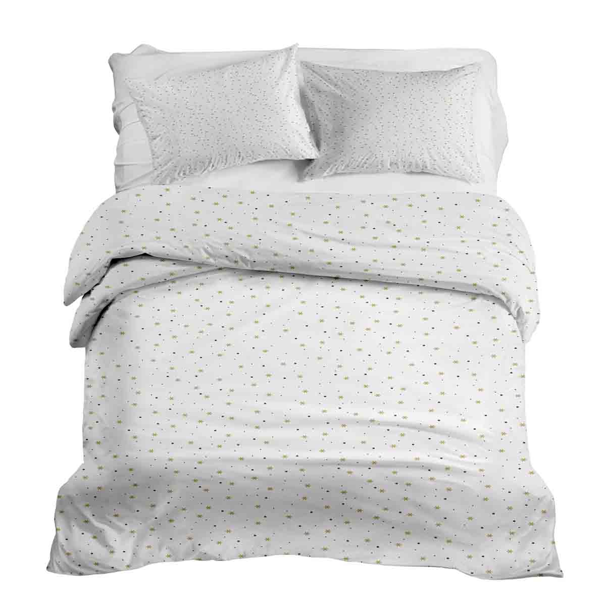 Therapy blankets bedding set white with stars and dots