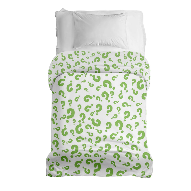 Original therapy blanket - cotton cover green question marks
