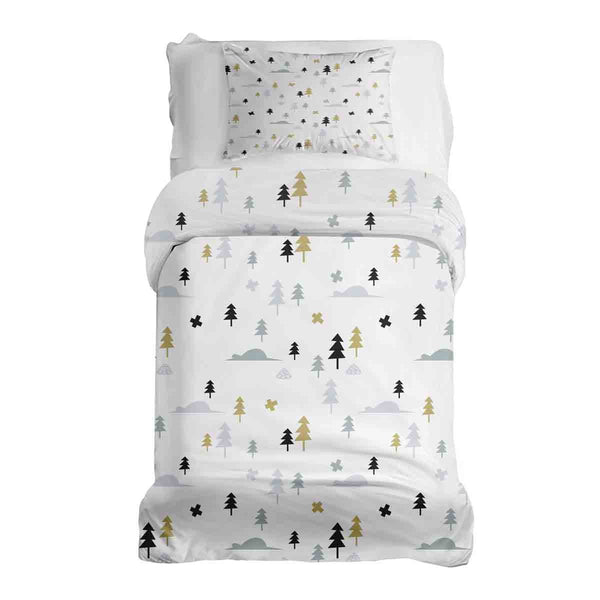 Therapy blankets bedding set grey forest