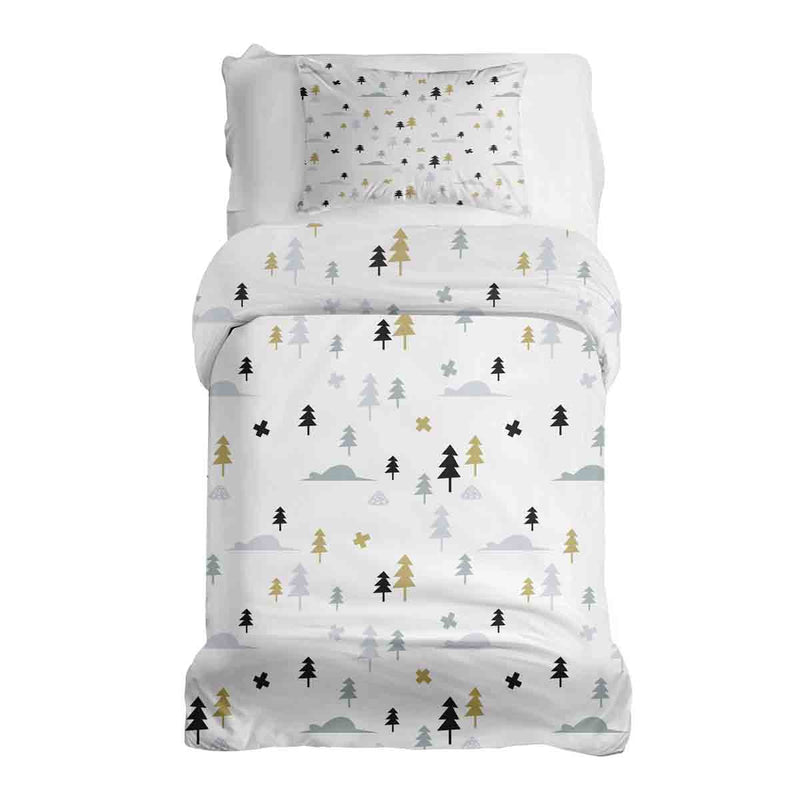 Therapy blankets bedding set grey forest