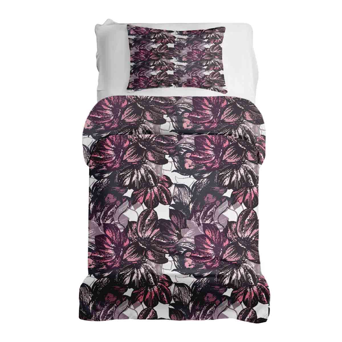 Therapy blankets bedding set with purple sea of flowers