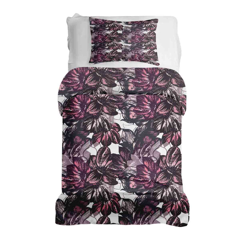 Therapy blanket and bedding set with a sea of purple flowers.