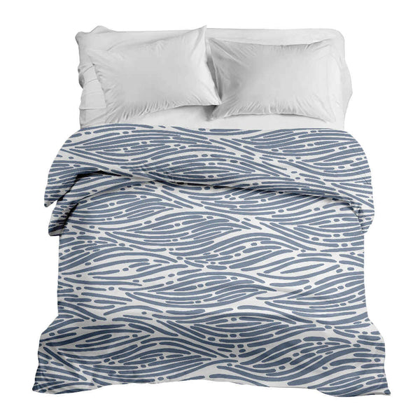 Original therapy blanket - cotton cover wavy pattern blue