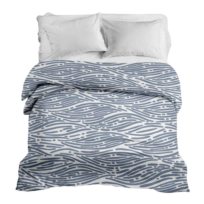 Original therapy blanket - cotton cover wavy pattern blue