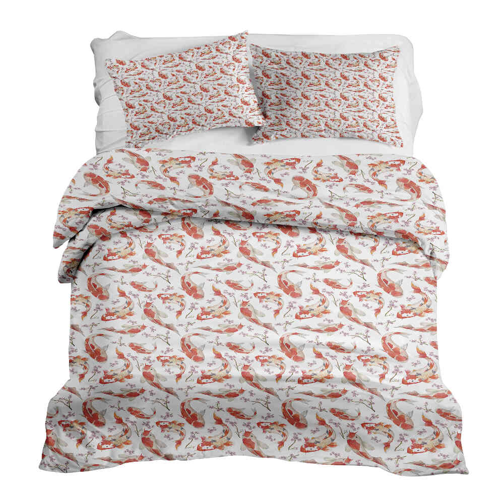 Ensemble de literie avec couverture thérapeutique Carpe Orange