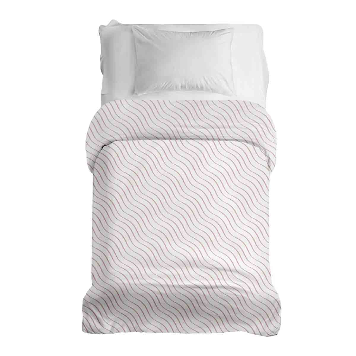 Couverture thérapeutique originale - Housse en coton rose à vagues