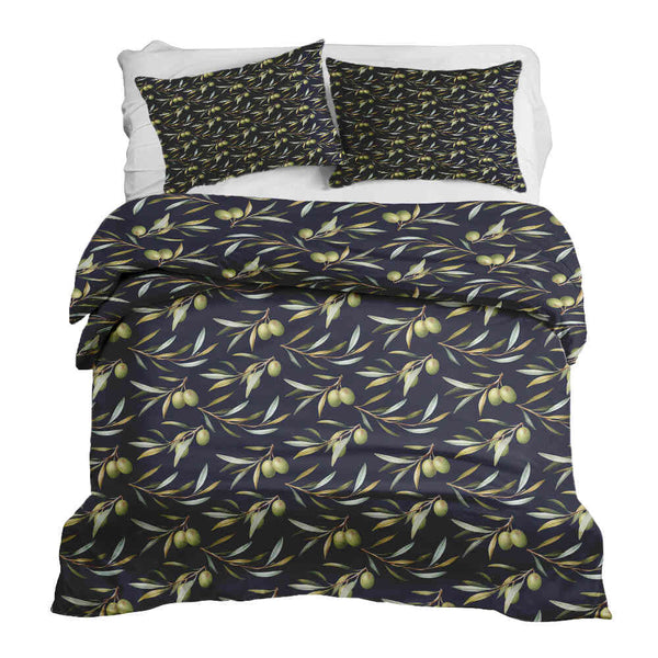 Therapy blanket and bedding set with olives