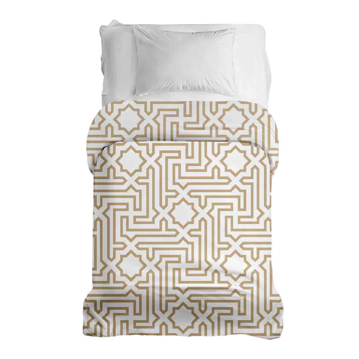 Couverture thérapeutique originale - Housse en coton beige avec formes