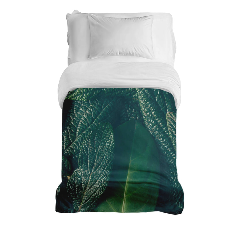 Original therapy blanket - cotton cover green leaves