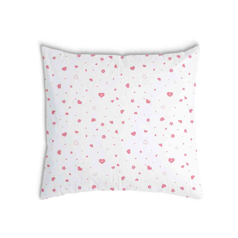 Health pillow with pink hearts and flowers