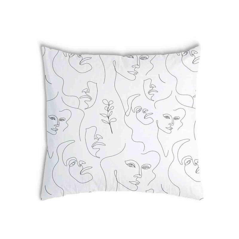 Health pillow woman's face boho