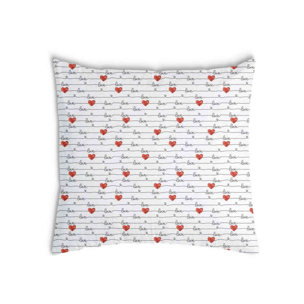 Health Pillow White with Love Inscription