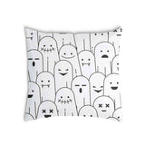 Health pillow white with funny ghosts